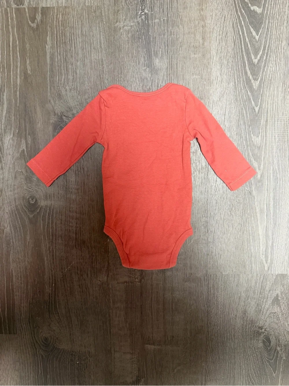 Carter's Coral Long-Sleeve One-Piece with Puppy Graphic